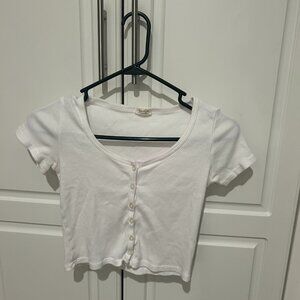 John Galt Women's Button-Up Short Sleeve (White)